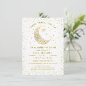 Twinkle Twinkle Little Star Baby shower Invitation Kaart (Staand voorkant)