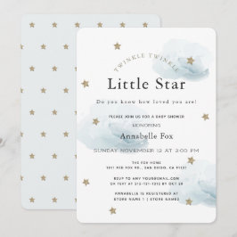 Twinkle Twinkle Little Star Baby shower Invitation Kaart