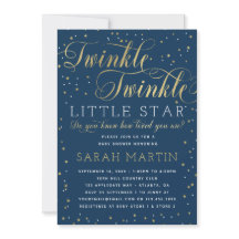 Twinkle Twinkle Little Star Baby shower Invitation