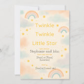 Twinkle Twinkle Little Star Baby shower Invitation Kaart (Voorkant)