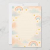 Twinkle Twinkle Little Star Baby shower Invitation Kaart (Achterkant)