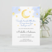 Twinkle Twinkle Little Star Baby shower Invitation Kaart (Staand voorkant)