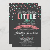 Twinkle Twinkle Little Star Baby shower INvitation Kaart (Voorkant / Achterkant)