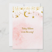 Twinkle Twinkle Little Star Baby shower Invitation Kaart (Achterkant)