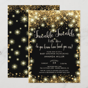 Twinkle Twinkle Little Star Baby shower Invitation Kaart