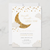 Twinkle Twinkle Little Star Baby shower Invitation Kaart (Voorkant)