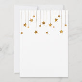 Twinkle Twinkle Little Star Baby shower Invitation Kaart (Achterkant)