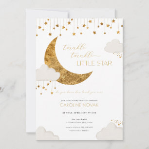 Twinkle Twinkle Little Star Baby shower Invitation Kaart