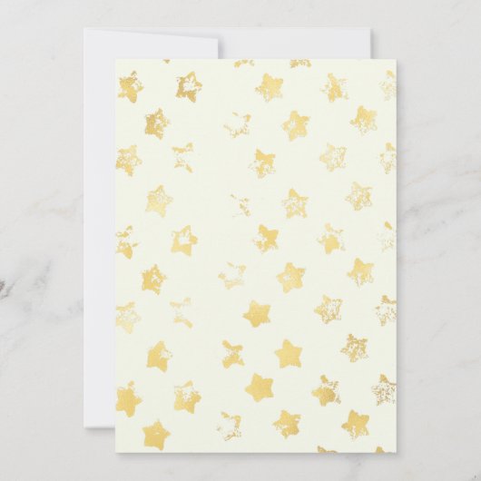 Twinkle Twinkle Little Star Baby shower Invitation Kaart (Achterkant)