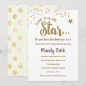 Twinkle Twinkle Little Star Baby shower Invitation Kaart (Voorkant / Achterkant)