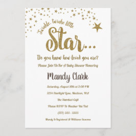 Twinkle Twinkle Little Star Baby shower Invitation Kaart