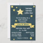 Twinkle Twinkle Little Star Baby shower Invitation Kaart (Voorkant)