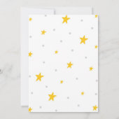 Twinkle Twinkle Little Star Baby shower Invitation Kaart (Achterkant)