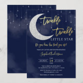 Twinkle Twinkle Little Star Baby shower Invitation Kaart (Voorkant / Achterkant)