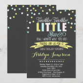 Twinkle Twinkle Little Star Baby shower INvitation Kaart (Voorkant / Achterkant)