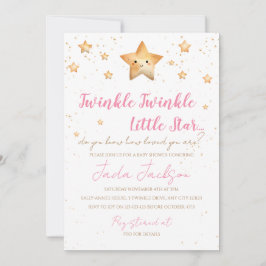 Twinkle Twinkle Little Star Baby Shower Invitation Kaart