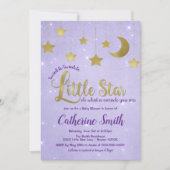 Twinkle Twinkle Little Star Baby shower Invitation Kaart (Voorkant)