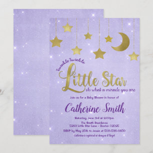 Twinkle Twinkle Little Star Baby shower Invitation Kaart
