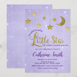 Twinkle Twinkle Little Star Baby shower Invitation Kaart
