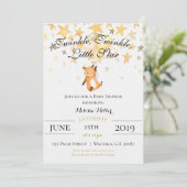 Twinkle Twinkle Little Star Baby shower Invitation Kaart (Staand voorkant)