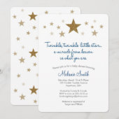 Twinkle Twinkle Little Star Baby shower Invitation Kaart (Voorkant / Achterkant)