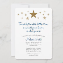 Twinkle Twinkle Little Star Baby shower Invitation