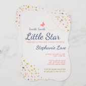 Twinkle Twinkle Little Star Baby shower Invitation Kaart (Voorkant / Achterkant)