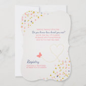 Twinkle Twinkle Little Star Baby shower Invitation Kaart (Achterkant)