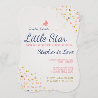 Twinkle Twinkle Little Star Baby shower Invitation Kaart