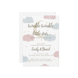 Twinkle Twinkle Little Star Baby shower Invitation Kaart