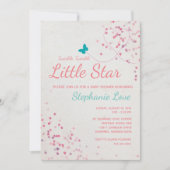 Twinkle Twinkle Little Star Baby shower Invitation Kaart (Voorkant)