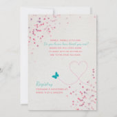 Twinkle Twinkle Little Star Baby shower Invitation Kaart (Achterkant)