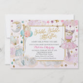 Twinkle Twinkle Little Star Baby shower Invitation Kaart (Voorkant)