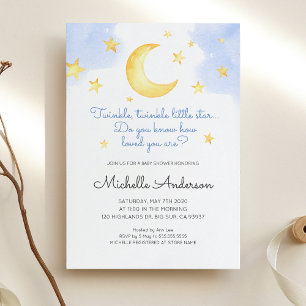 Twinkle Twinkle Little Star Baby shower Invitation Kaart