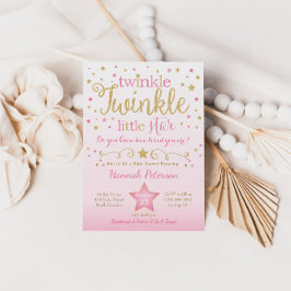Twinkle Twinkle Little Star Baby shower Invitation Kaart