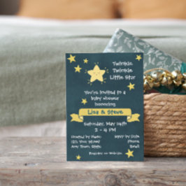 Twinkle Twinkle Little Star Baby shower Invitation Kaart