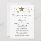 Twinkle Twinkle Little Star Baby shower Invitation Kaart (Voorkant)