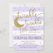 Twinkle Twinkle Little Star Baby shower Invitation Kaart (Voorkant)