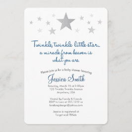 Twinkle Twinkle Little Star Baby shower Invitation Kaart