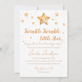 Twinkle Twinkle Little Star Baby Shower Invitation Kaart