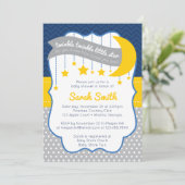 Twinkle Twinkle Little Star Baby shower Invitation Kaart (Staand voorkant)