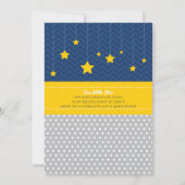 Twinkle Twinkle Little Star Baby shower Invitation Kaart (Achterkant)