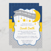 Twinkle Twinkle Little Star Baby shower Invitation Kaart (Voorkant / Achterkant)