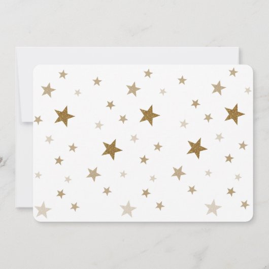 Twinkle Twinkle Little Star Baby shower Invitation Kaart (Achterkant)