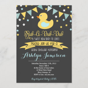 Twinkle Twinkle Little Star Baby shower INvitation Kaart
