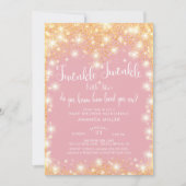 Twinkle Twinkle Little Star Baby shower Invitation Kaart (Voorkant)