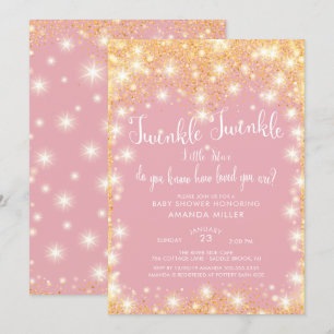 Twinkle Twinkle Little Star Baby shower Invitation Kaart