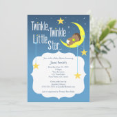 Twinkle Twinkle Little Star Baby shower Invite Kaart (Staand voorkant)