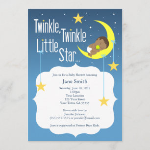 Twinkle Twinkle Little Star Baby shower Invite Kaart