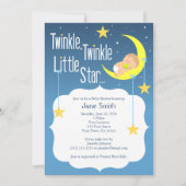 Twinkle Twinkle Little Star Baby shower Invite Kaart (Voorkant)
